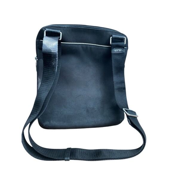 Tumi Crossbody Leather Canvas Messenger Man Bag Tablet Case Satchel - Picture 2 of 9